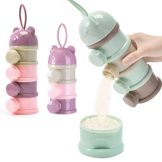 3/4Layer Bear Style Portable Baby Milk/Food Storage