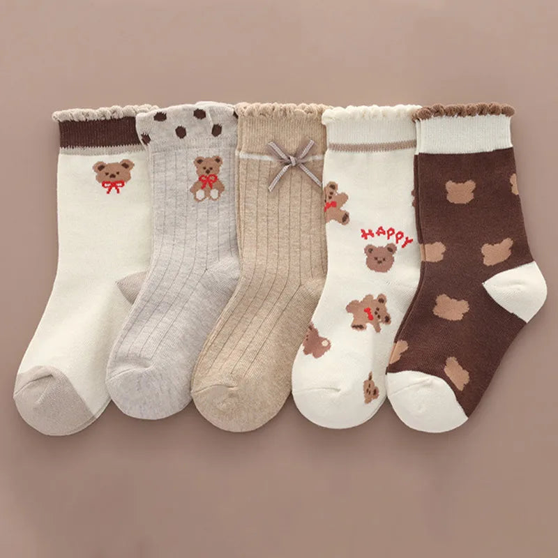 5Pairs Bear Children's Socks