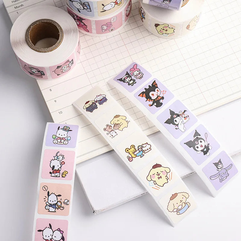 500Pcs/Roll Sanrio Stickers