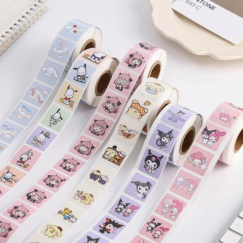 500Pcs/Roll Sanrio Stickers